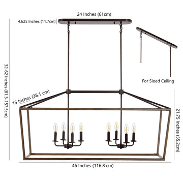 Oria 10" Iron Farmhouse Industrial Lantern LED Pendant